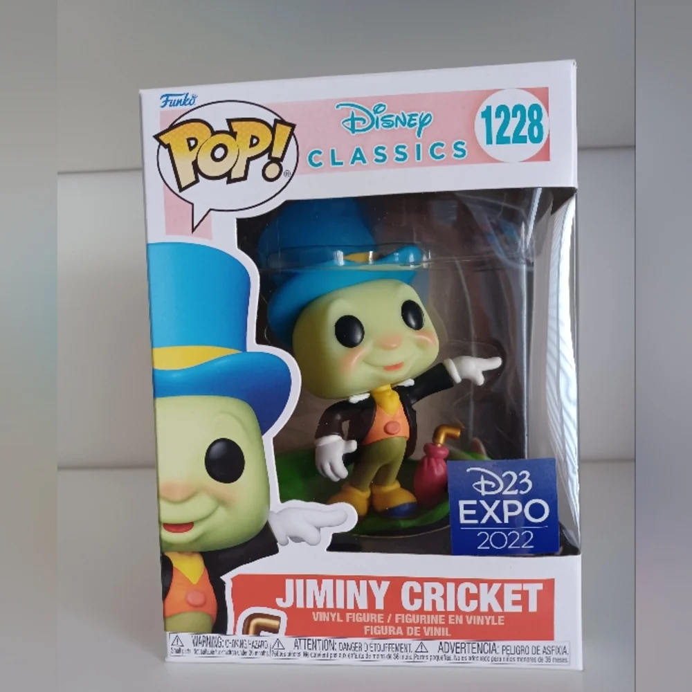 Disney‎ Jiminy Cricket From Pinocchio 1228 D23 Expo Exclusive Funko Pop